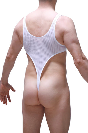 Bodystring Carbay Bee Blanc - PetitQ Underwear - Lingerie masculine sexy et sous-vêtements pour homme originaux