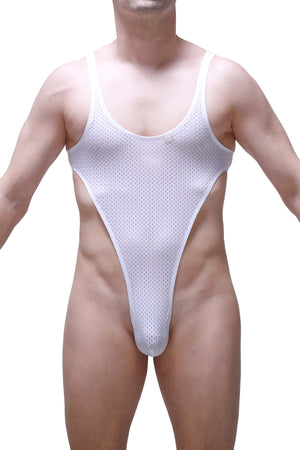 Bodystring Carbay Bee Blanc - PetitQ Underwear - Lingerie masculine sexy et sous-vêtements pour homme originaux
