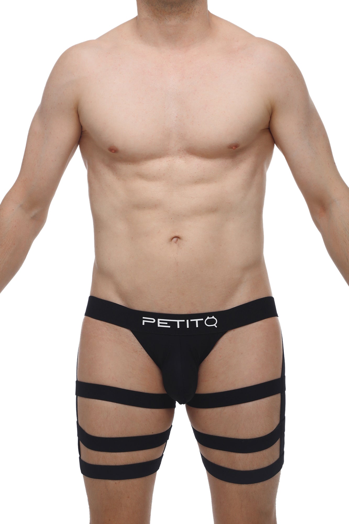 Jockstrap Bondage Noir - PetitQ Underwear - Lingerie masculine sexy et sous-vêtements pour homme originaux