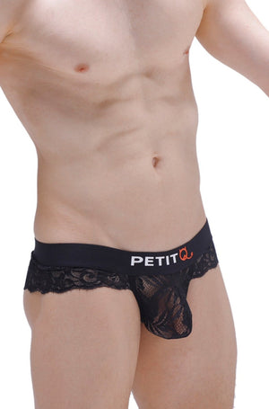 Bikini Blecourt Dentelle Noir - PetitQ Underwear - Lingerie masculine sexy et sous-vêtements pour homme originaux