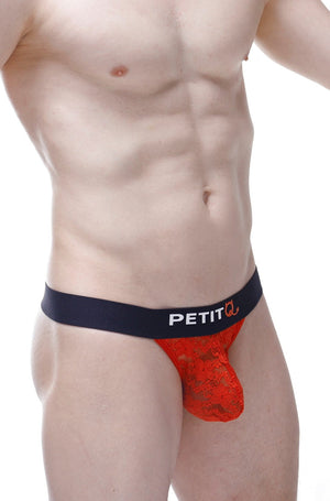String Ficelle Aubiat Dentelle Rouge - PetitQ Underwear - Lingerie masculine sexy et sous-vêtements pour homme originaux