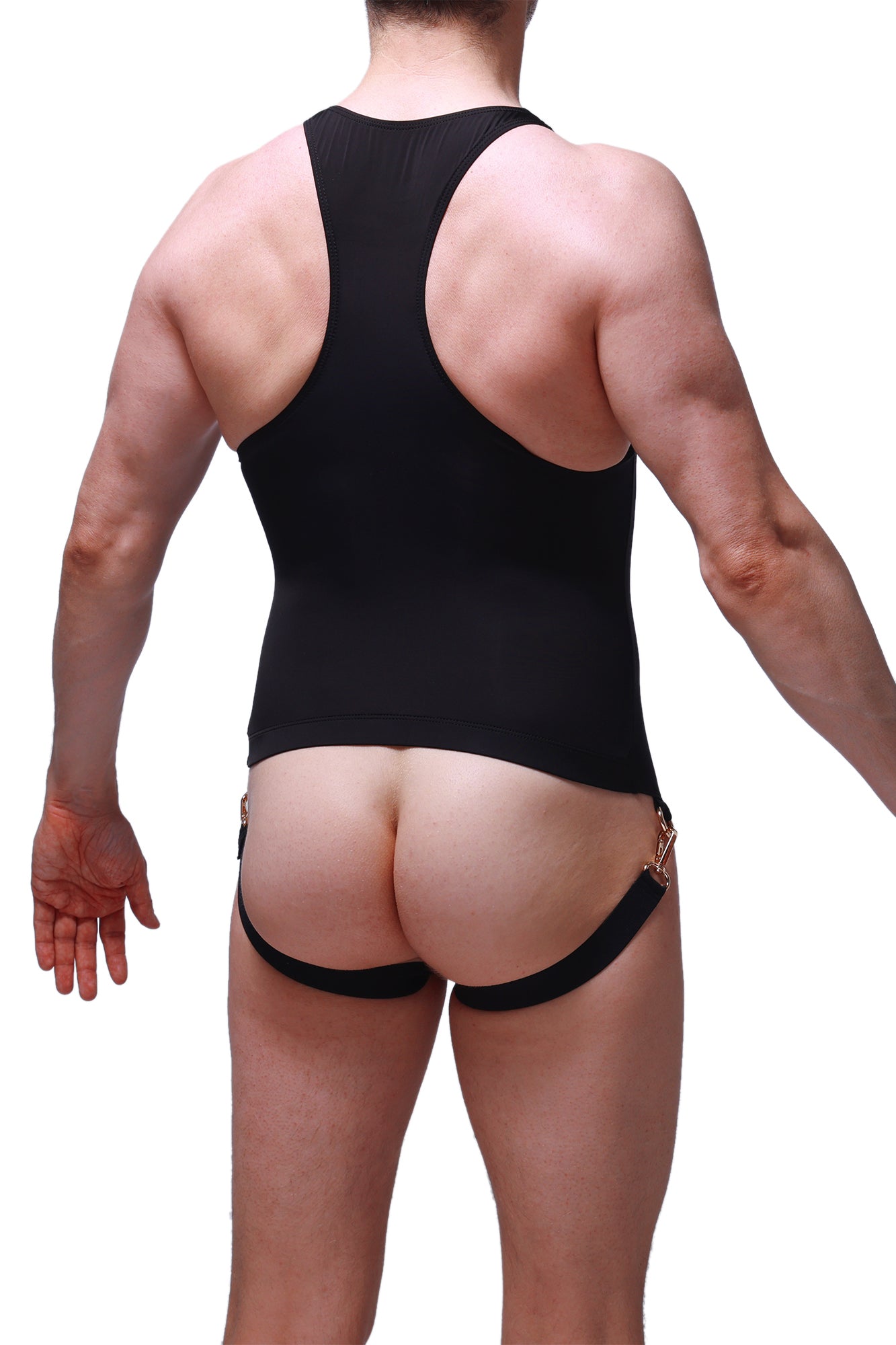 Aspet Plum Jockstrap Bodysuit Black