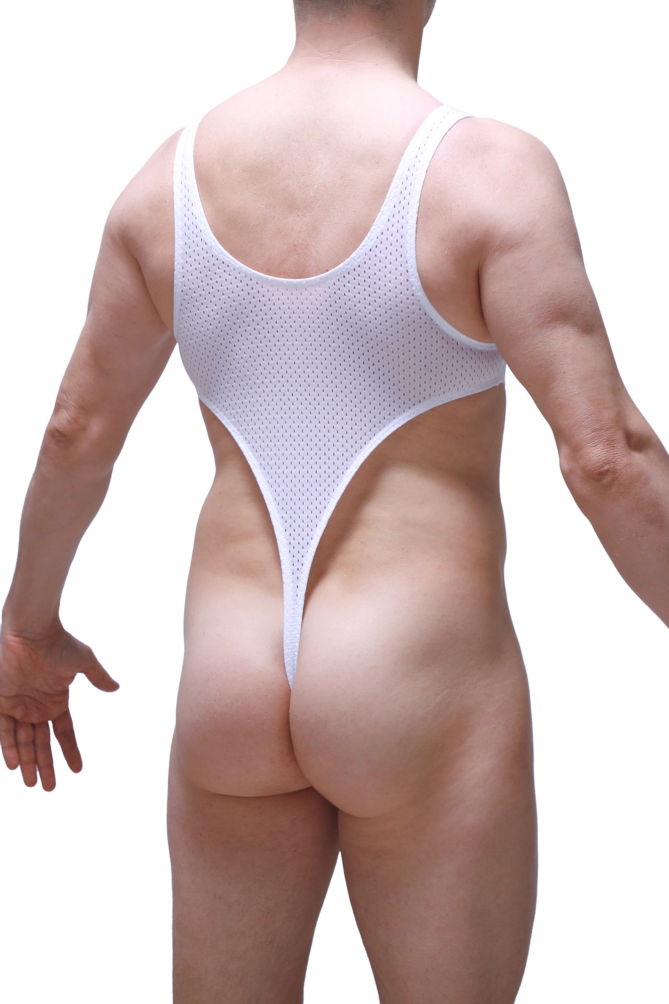 Bodystring Carbay Bee Blanc - PetitQ Underwear - Lingerie masculine sexy et sous-vêtements pour homme originaux
