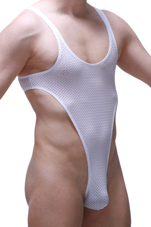 Bodystring Carbay Bee Blanc - PetitQ Underwear - Lingerie masculine sexy et sous-vêtements pour homme originaux