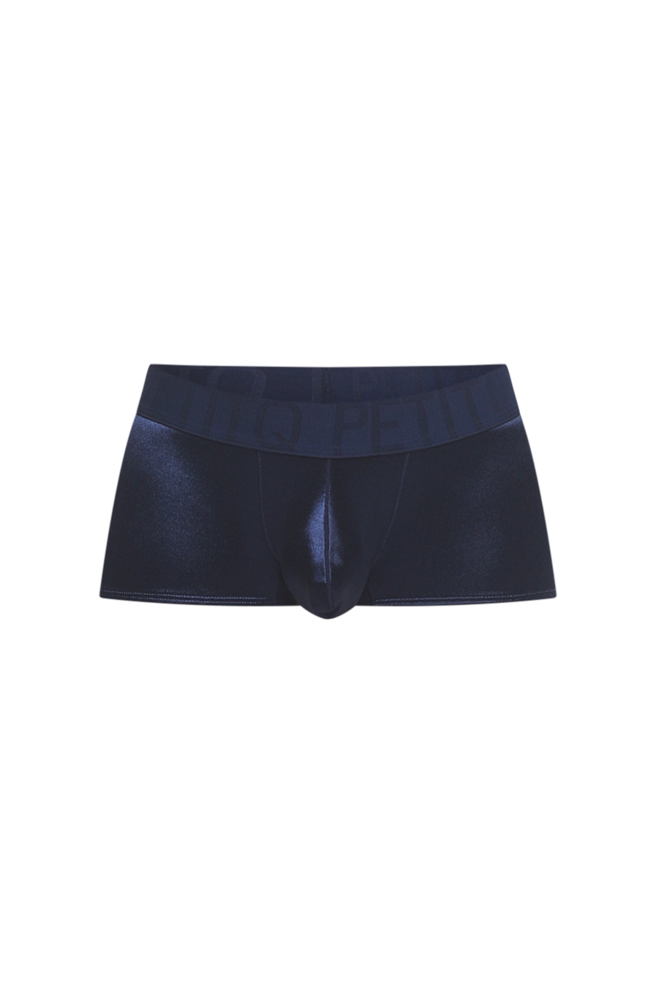 Navy Satin Boxer Shorts