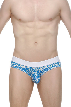 Slip Bertran Reef Bleu - PetitQ Underwear - Lingerie masculine sexy et sous-vêtements pour homme originaux