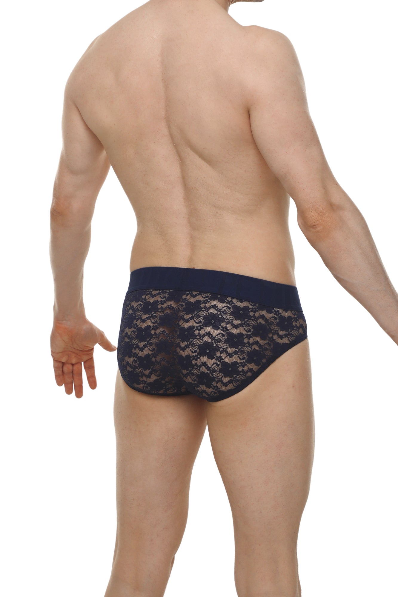 Slip Dome Dentelle Navy - PetitQ Underwear - Lingerie masculine sexy et sous-vêtements pour homme originaux