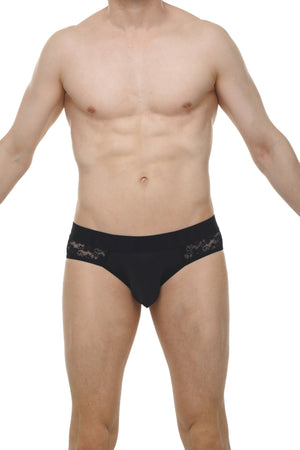 Slip Maray Dentelle Noir - PetitQ Underwear - Lingerie masculine sexy et sous-vêtements pour homme originaux