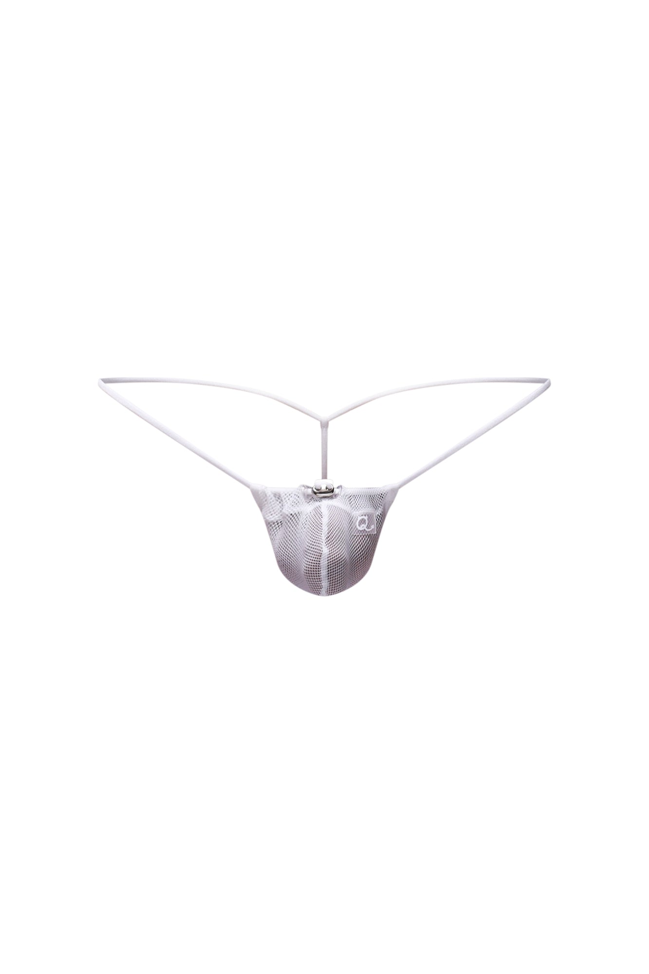 Cocksak Mesh String Thong White