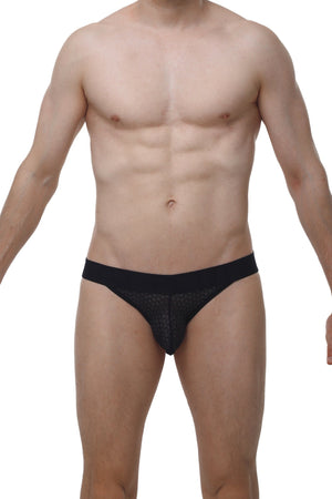 Jockstring Macra Noir - PetitQ Underwear - Lingerie masculine sexy et sous-vêtements pour homme originaux
