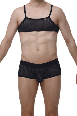 Micro Débardeur Macra Noir - PetitQ Underwear - Lingerie masculine sexy et sous-vêtements pour homme originaux