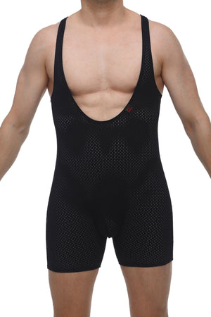 Singlet Bee Noir - PetitQ Underwear - Lingerie masculine sexy et sous-vêtements pour homme originaux