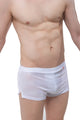 Short Mesh Stripe Jock Blanc - PetitQ Underwear