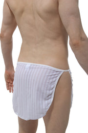 Pagne Mesh Stripes Blanc - PetitQ Underwear