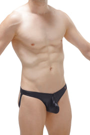 Jockstring Zipper Wet Noir