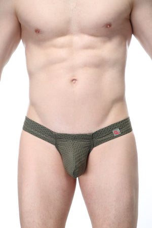 Mini Boxer Cheek Bee Sage - PetitQ Underwear - Lingerie masculine sexy et sous-vêtements pour homme originaux